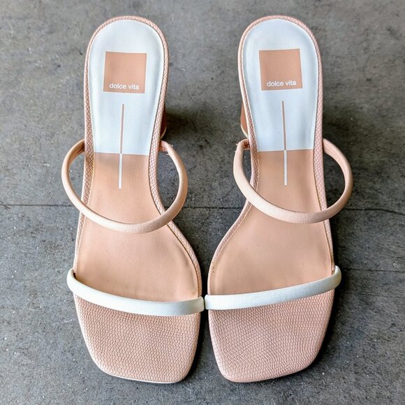 Dolce Vita Noles Heels Cream White Block Heel Mule Sandal size 10 - Picture 5 of 10